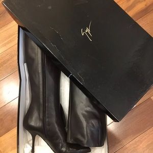 Giuseppe Zanotti brown boots high heel pointy 40